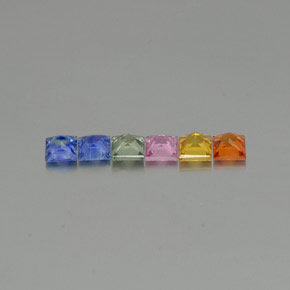 Achetez naturel ct multicolore saphir gems, carré, en provenance tanzanie chez gemselect. en stock, livraison internationale!