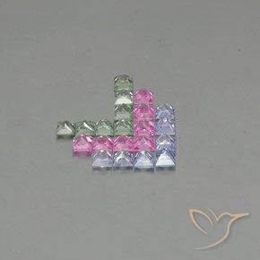 Shop natural 2.64ct Multicolore Saphir gems, Carré, from Tanzanie at GemSelect. In stock, global shipping!