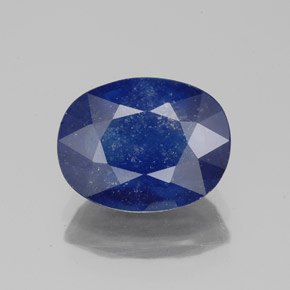 Saphir bleue naturelle coupe ovale, 4,16 ct, SI