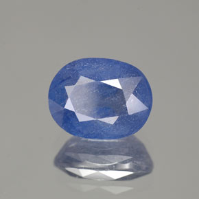 Saphir bleue naturelle coupe ovale, 2,93 ct, SI-I1