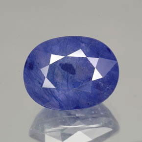 Saphir bleue naturelle coupe ovale, 8,36 ct, SI
