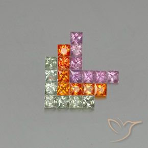 Shop natural 3.25ct Multicolore Saphir gems, Carré, from Tanzanie at GemSelect. In stock, global shipping!