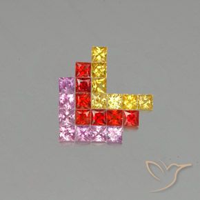 Shop natural 2.72ct Multicolore Saphir gems, Carré, from Tanzanie at GemSelect. In stock, global shipping!