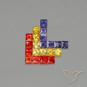Shop natural 3.08ct Multicolore Saphir gems, Carré, from Tanzanie at GemSelect. In stock, global shipping!