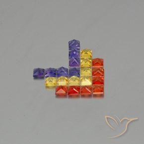 Shop natural 3.08ct Multicolore Saphir gems, Carré, from Tanzanie at GemSelect. In stock, global shipping!