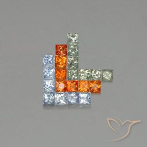 Shop natural 2.90ct Multicolore Saphir gems, Carré, from Tanzanie at GemSelect. In stock, global shipping!