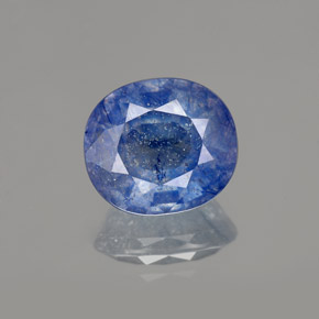 Saphir bleue naturelle coupe ovale, 5,36 ct, SI