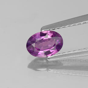 Saphir violet naturelle coupe ovale, 0,54 ct, VS