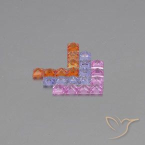 Shop natural 3.22ct Multicolore Saphir gems, Carré, from Tanzanie at GemSelect. In stock, global shipping!