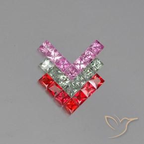 Shop natural 2.87ct Multicolore Saphir gems, Carré, from Tanzanie at GemSelect. In stock, global shipping!