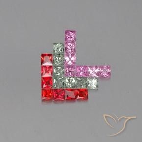 Shop natural 2.87ct Multicolore Saphir gems, Carré, from Tanzanie at GemSelect. In stock, global shipping!