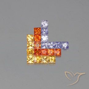 Shop natural 2.66ct Multicolore Saphir gems, Carré, from Tanzanie at GemSelect. In stock, global shipping!