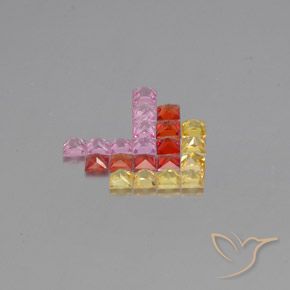Shop natural 3.09ct Multicolore Saphir gems, Carré, from Tanzanie at GemSelect. In stock, global shipping!