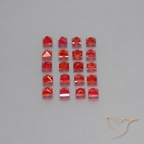 Achetez naturel 2,67ct orange saphir gems, carré, en provenance tanzanie chez gemselect. en stock, livraison internationale!