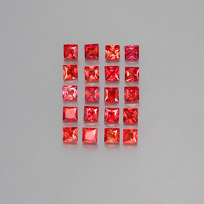 Achetez naturel 2,47ct orange saphir gems, carré, en provenance tanzanie chez gemselect. en stock, livraison internationale!