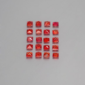 Achetez naturel 2,47ct orange saphir gems, carré, en provenance tanzanie chez gemselect. en stock, livraison internationale!