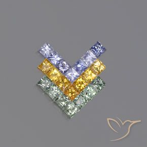 Achetez naturel 2,76ct multicolore saphir gems, carré, en provenance tanzanie chez gemselect. en stock, livraison internationale!