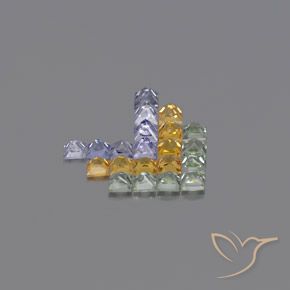 Achetez naturel 2,76ct multicolore saphir gems, carré, en provenance tanzanie chez gemselect. en stock, livraison internationale!
