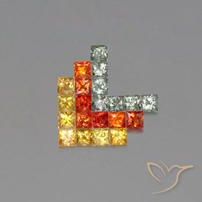 Shop natural 2.79ct Multicolore Saphir gems, Carré, from Tanzanie at GemSelect. In stock, global shipping!