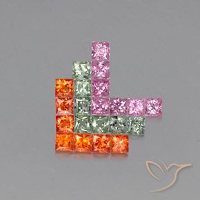 Shop natural 3.43ct Multicolore Saphir gems, Carré, from Tanzanie at GemSelect. In stock, global shipping!