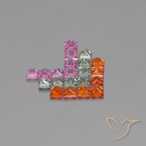 Shop natural 3.43ct Multicolore Saphir gems, Carré, from Tanzanie at GemSelect. In stock, global shipping!