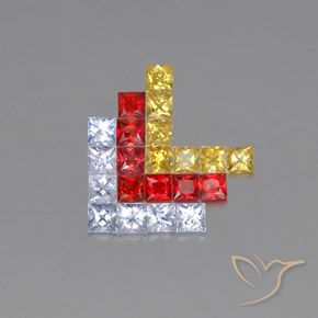 Shop natural 2.89ct Multicolore Saphir gems, Carré, from Tanzanie at GemSelect. In stock, global shipping!