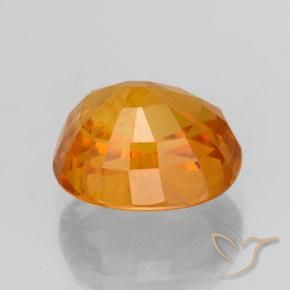 Saphir Orange vif naturelle ovale, 3.23 ct, SI
