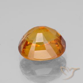 Saphir Orange moyen naturelle ovale, 3.27 ct, VS-SI
