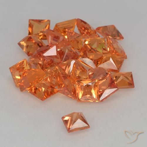 Shop natural 3.64ct Ambre orange Saphir gems, Carré, from Tanzanie at GemSelect. In stock, global shipping!