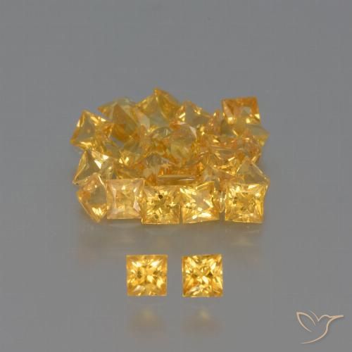 Achetez naturel 3,28ct jaune saphir gems, carré, en provenance tanzanie chez gemselect. en stock, livraison internationale!