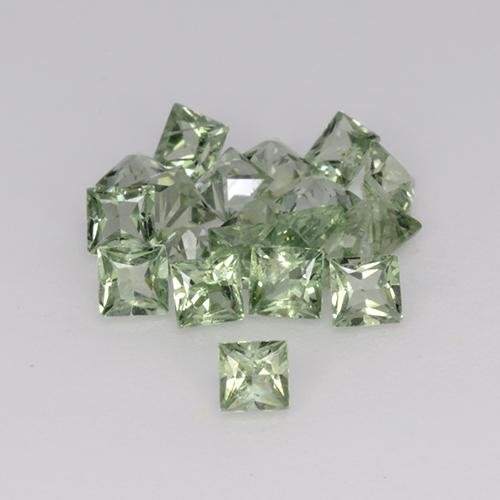 Achetez naturel 2,35ct vert clair saphir gems, carré, en provenance tanzanie chez gemselect. en stock, livraison internationale!