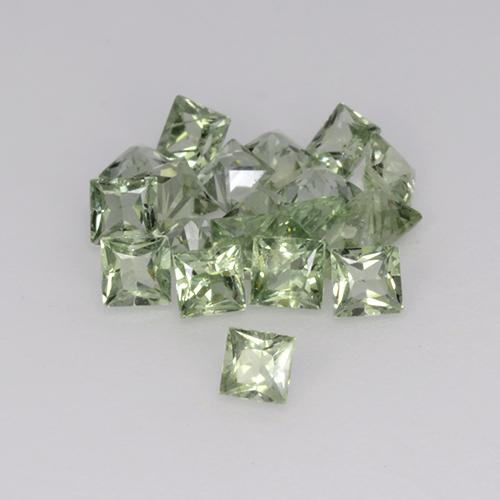 Achetez naturel 2,35ct vert clair saphir gems, carré, en provenance tanzanie chez gemselect. en stock, livraison internationale!