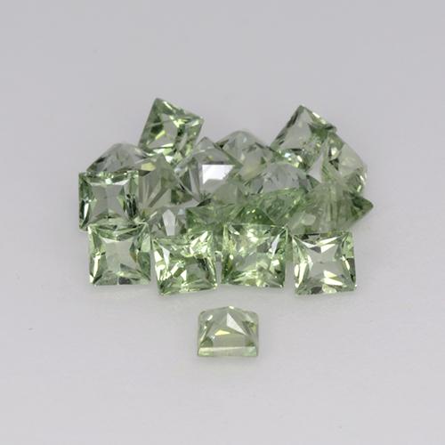 Achetez naturel 2,35ct vert clair saphir gems, carré, en provenance tanzanie chez gemselect. en stock, livraison internationale!