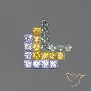Shop natural 3.08ct Multicolore Saphir gems, Carré, from Tanzanie at GemSelect. In stock, global shipping!
