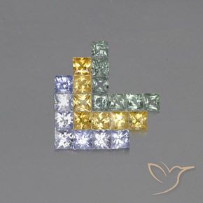 Shop natural 3.12ct Multicolore Saphir gems, Carré, from Tanzanie at GemSelect. In stock, global shipping!
