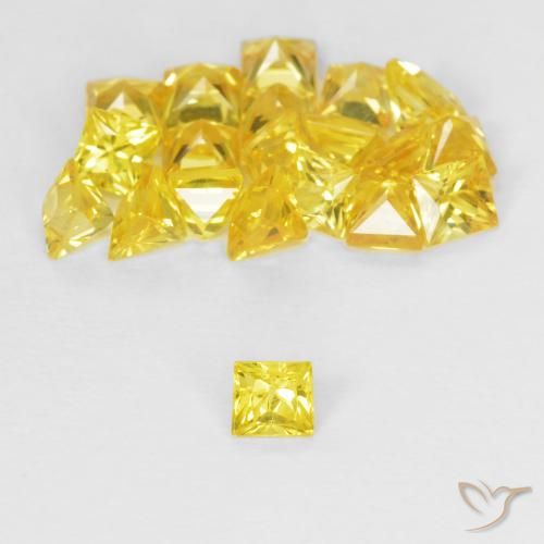 2.53ctw Naturel Doré Saphir, Carré, VVS-VS