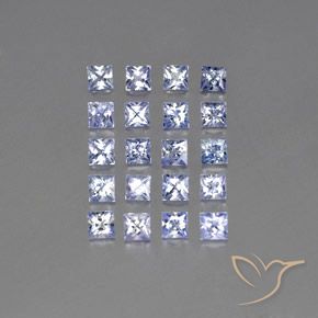 3.22ctw Naturel Bleu pastel Saphir, Carré, VVS-VS