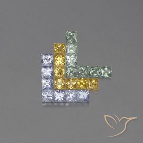 Shop natural 2.78ct Multicolore Saphir gems, Carré, from Tanzanie at GemSelect. In stock, global shipping!