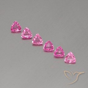 1.51ctw Naturel Rose intense Saphir, Trillion, VS
