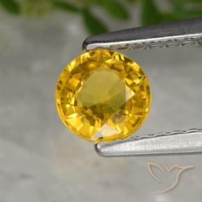 Saphir Doré naturelle Tour, 0.64 ct, VS