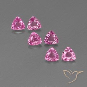 1.60ctw Naturel Rose pourpre royal Saphir, Trillion, VS