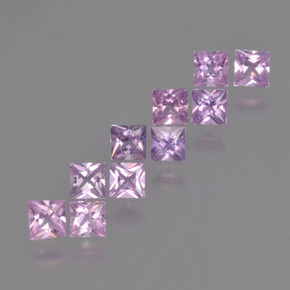 Achetez naturel 1,36ct pourpre rosé saphir gems, carré, en provenance tanzanie chez gemselect. en stock, livraison internationale!