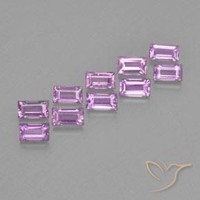Shop natural 1.30ct Pourpre rosâtre moyen Saphir gems, Baquette, from Tanzanie at GemSelect. In stock, global shipping!