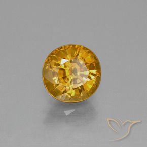 Saphir Or-orange moyen naturelle ovale, 2.27 ct, VS