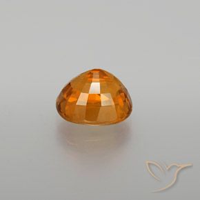 Saphir Orange foncé naturelle ovale, 3.07 ct, VS