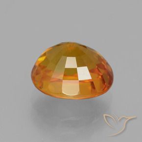 Saphir Orange vif naturelle ovale, 3.06 ct, VS-SI
