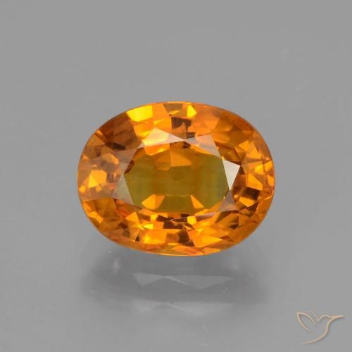 3.65ct Naturel Orange foncé Saphir, ovale, VS-SI