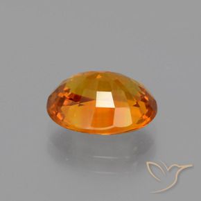 Saphir Orange foncé naturelle ovale, 3.65 ct, VS-SI