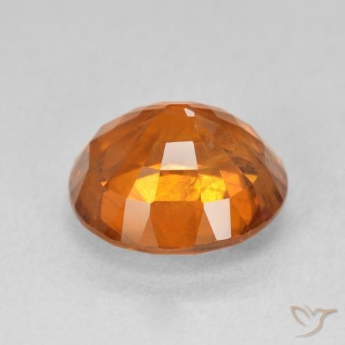 Saphir Orange foncé naturelle ovale, 7.50 ct, SI