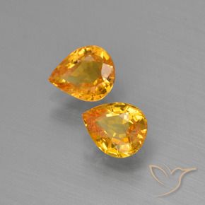 Shop natural 1.30ct Or orange foncé Saphir gems, En forme de poire, from Tanzanie at GemSelect. In stock, global shipping!